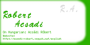 robert acsadi business card