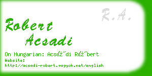 robert acsadi business card